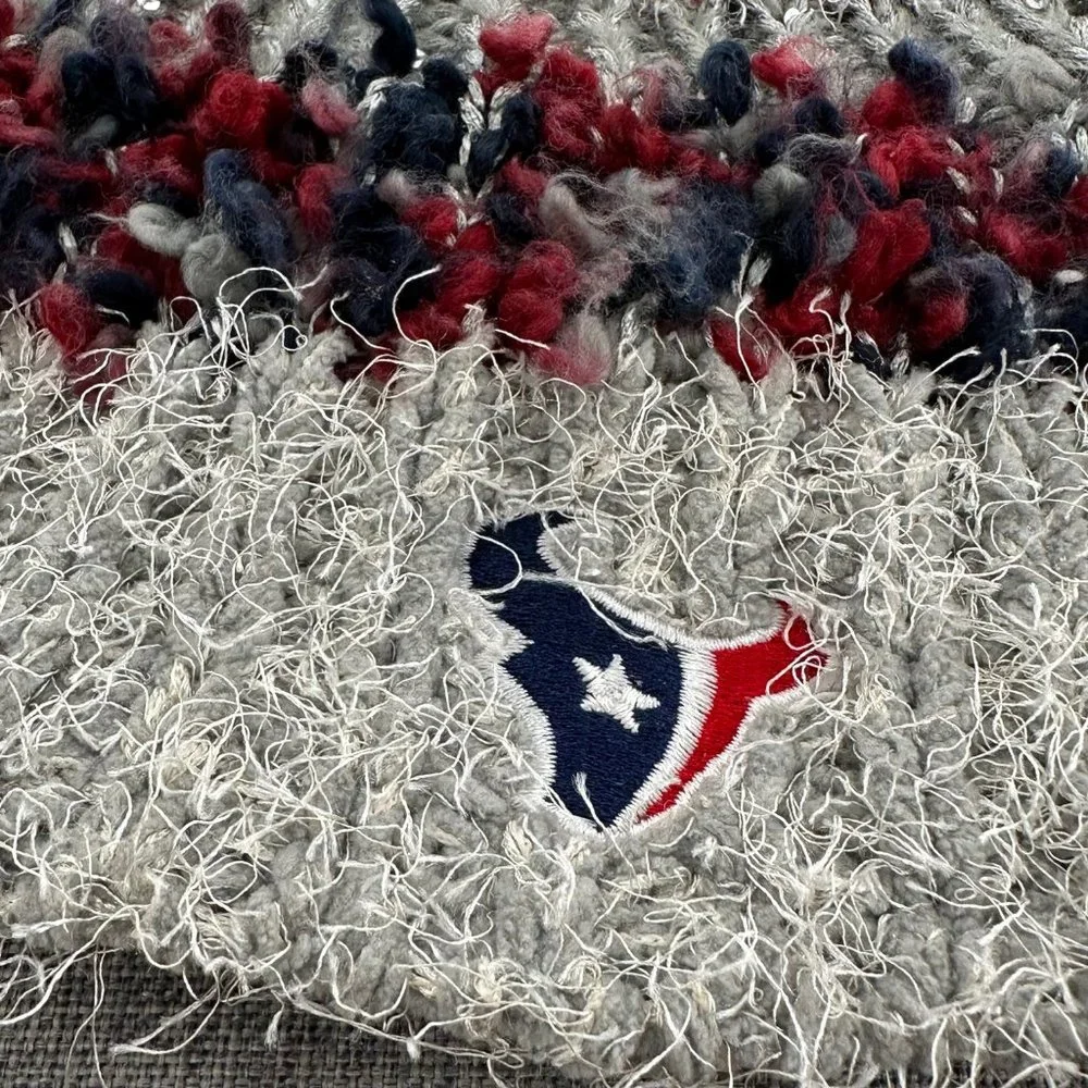 Pompom Houston Texans Knit Hat Fringe‎ Red Black Gray Women's Sport Hat